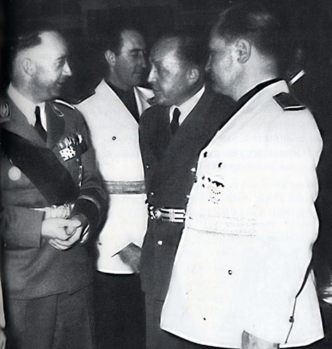 Himmler seen wearing his parade bar wiyhthe 12 year long service award